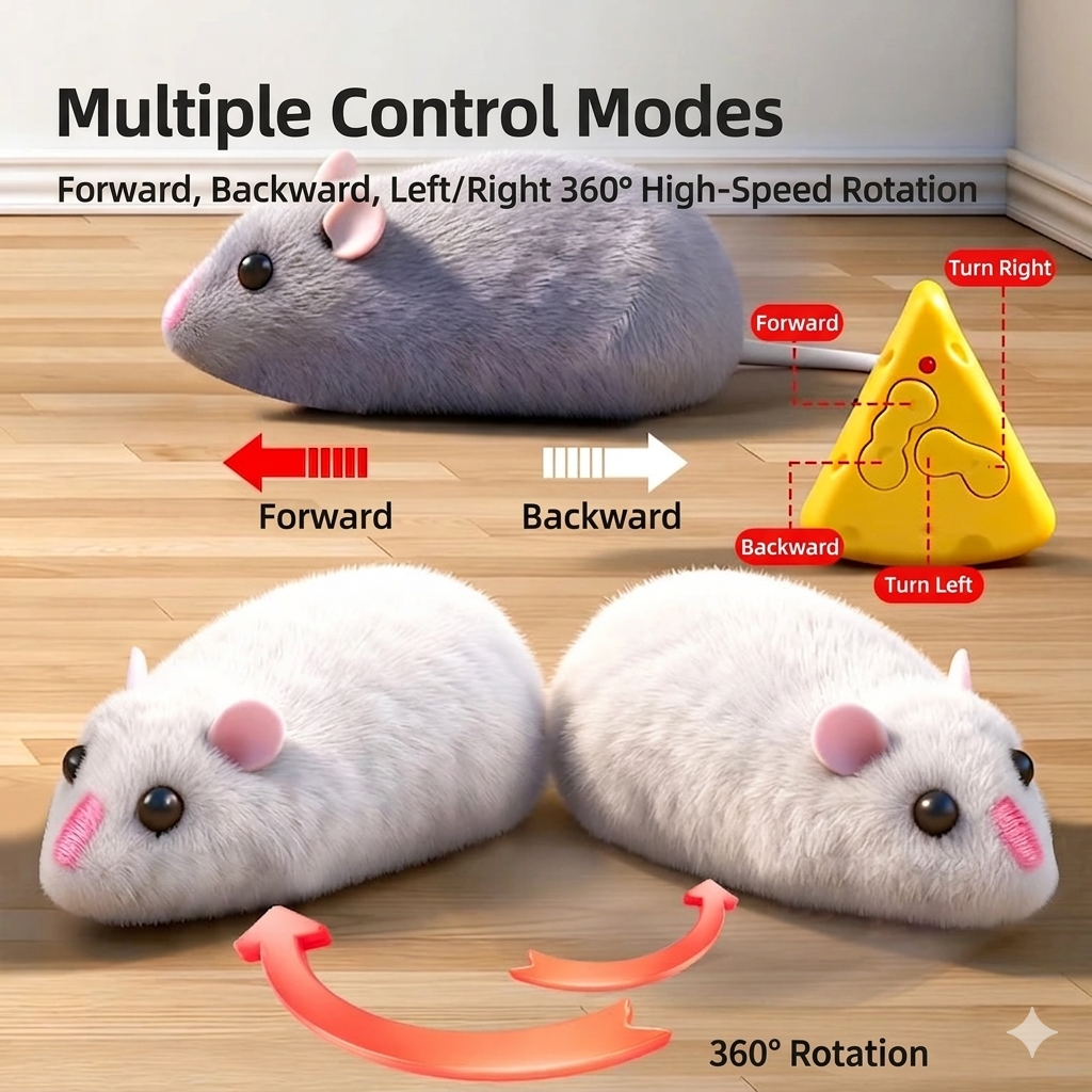 Remote-Controlled Electric Mock Mouse: A Unique, Prank-Worthy, Scary, and Funny Viral Toy